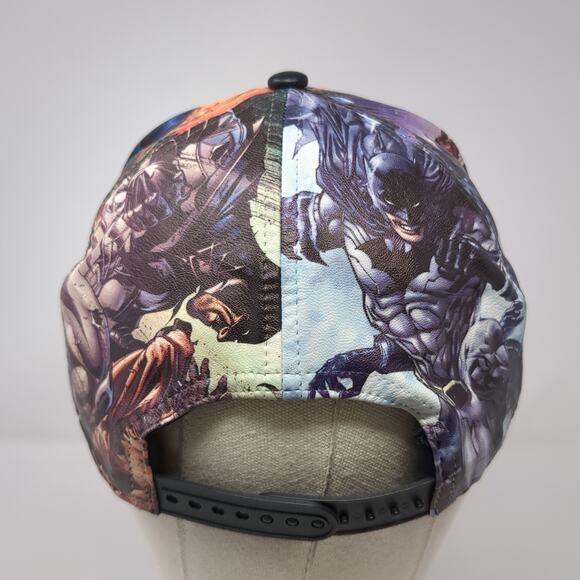 Batman Snapback 5 Panel Cap Multicolor One Size Adjustable Sublimated Art - Picture 6 of 9